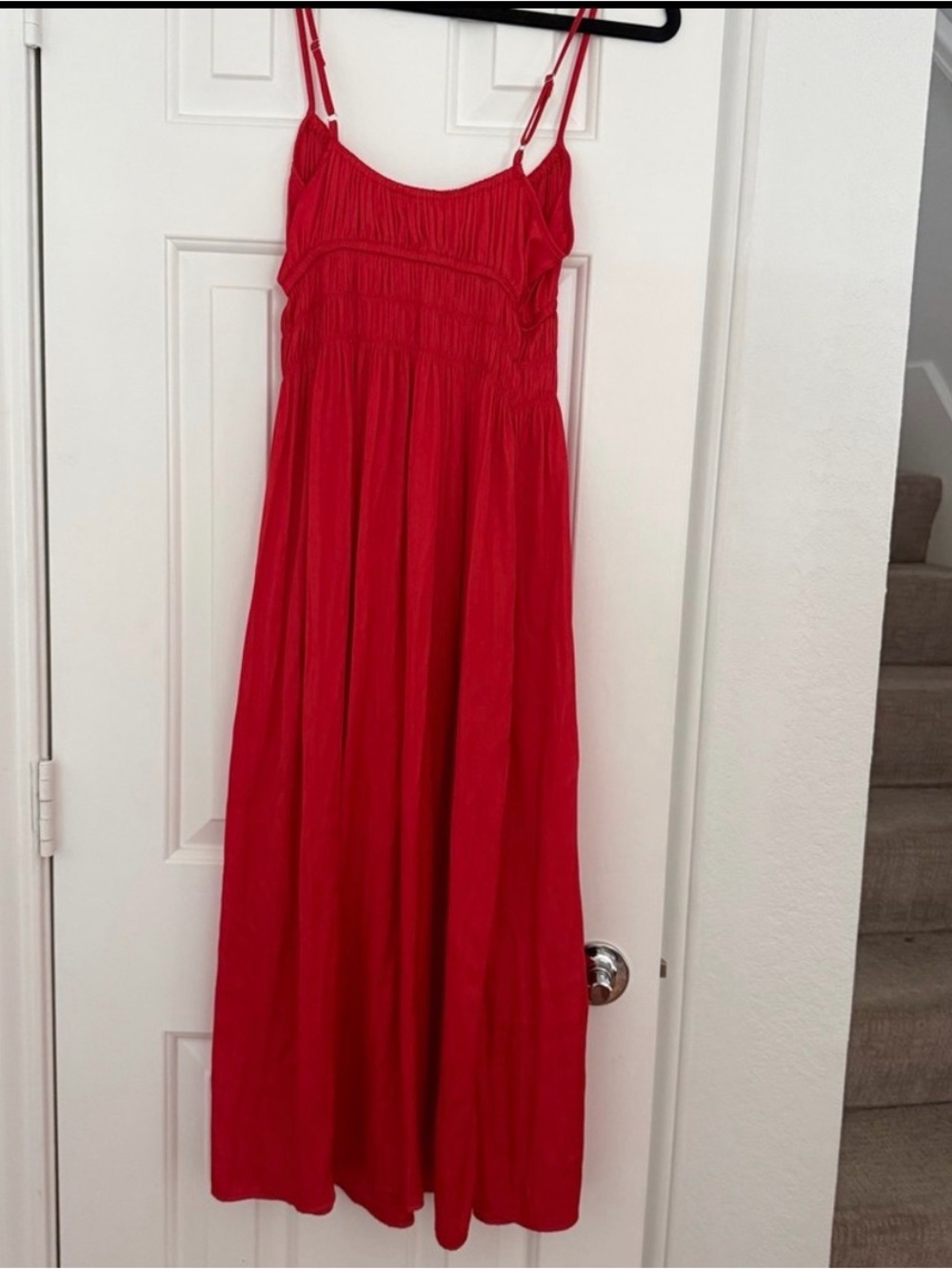 NWT Ciao Lucia Red Midi Silk-Satin Sundress - Picture 6 of 6